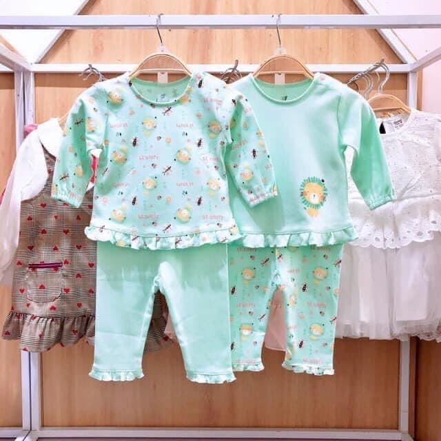 Set 2 áo 2 quần lullaby bé gái vải interlock