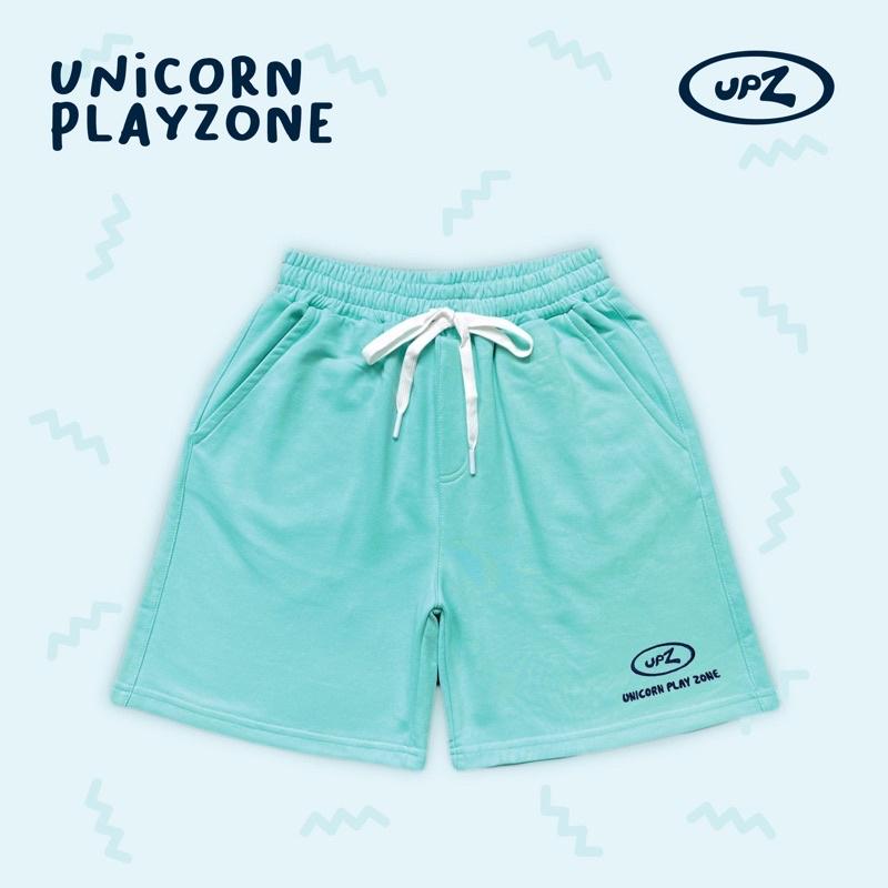 UPZ Quần Shorts Thun Thêu Logo (2 Màu)