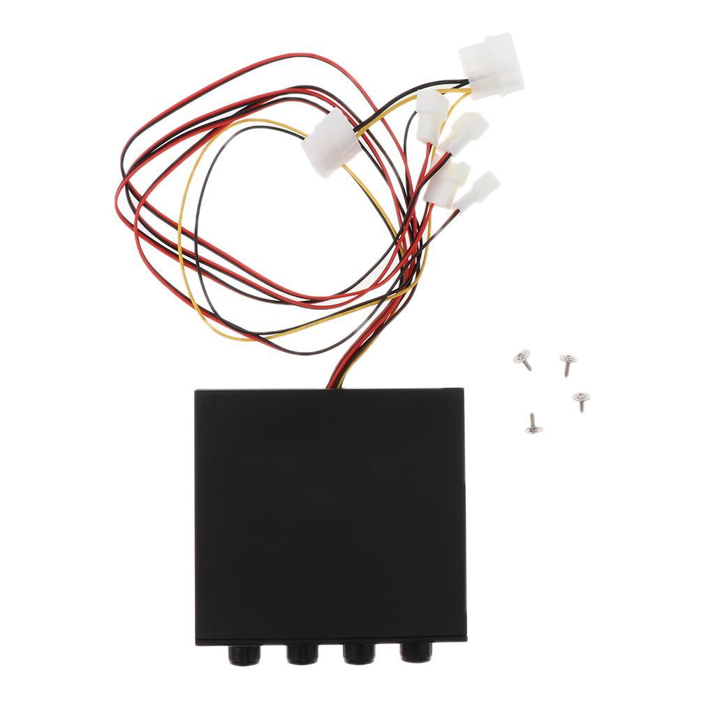 3.5" Computer HDD Case CPU 4 Channel Fan Speed Controller Light