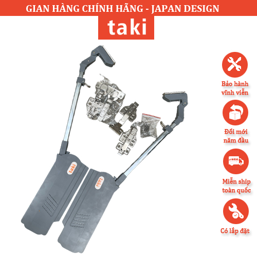 Tay Nâng Cánh Tủ TAKI, Giống Blum, Bản Nâng Cấp 2025 Có Điều Chỉnh Lực - Bảo Hành 10 Năm