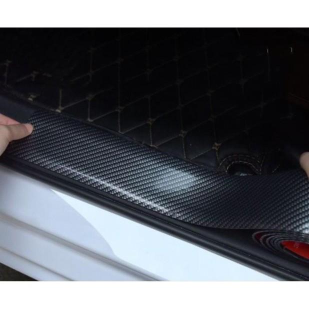Cuộn 1m Nẹp Dán Bậc Cửa Xe Cốp Xe Ô Tô Cacbon 5D Chống Xước