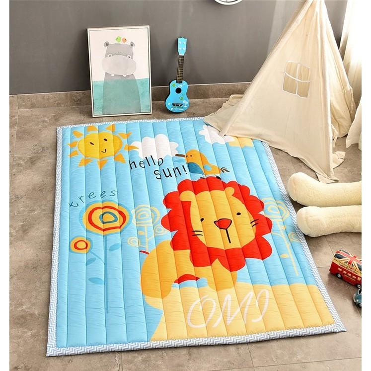 Thảm Mat Korea cao cấp hình Sư tử Hello sun