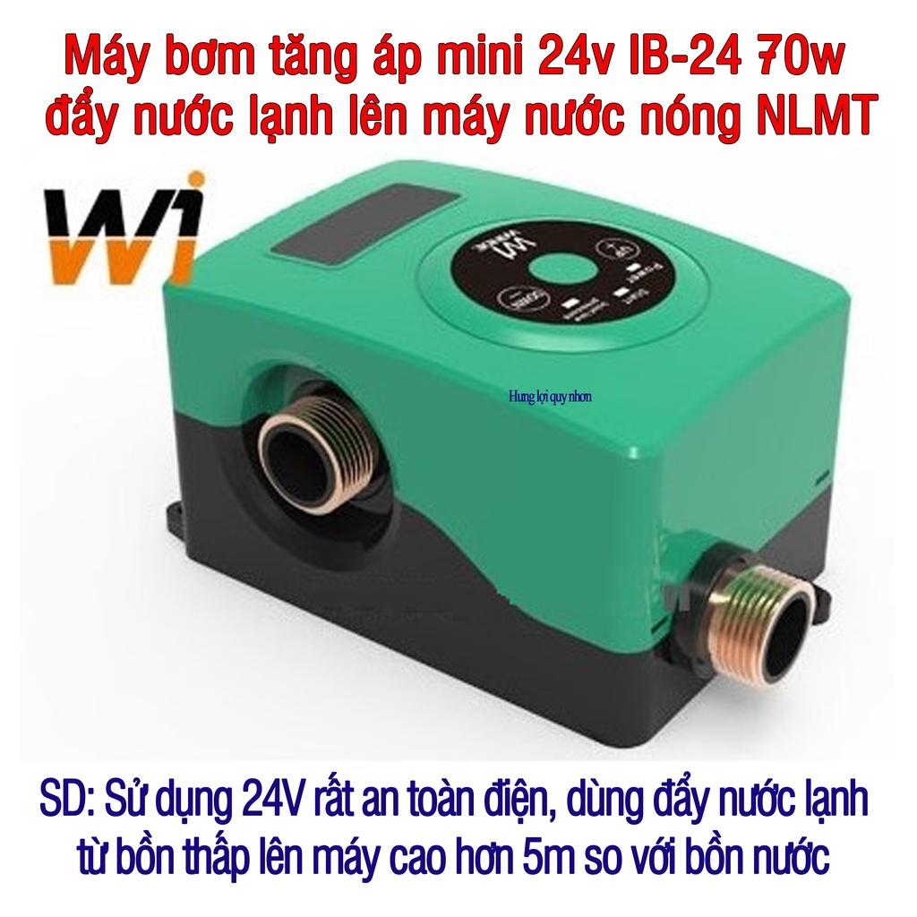 Máy bơm tăng áp mini 24v Winde IB-24 70w đẩy nước lạnh lên máy nước nóng Năng Lượng Mặt Trời