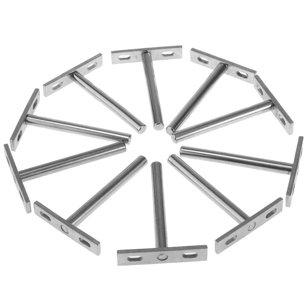 10Pcs Wall Shelf Bracket Heavy Duty Supporter T Shaped Angle Bracket 3inch