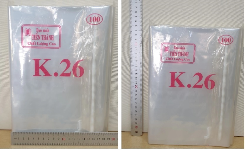 Xấp 10 Tờ Nylon Bao Sách (Kích Thước: 19cm x 26cm)