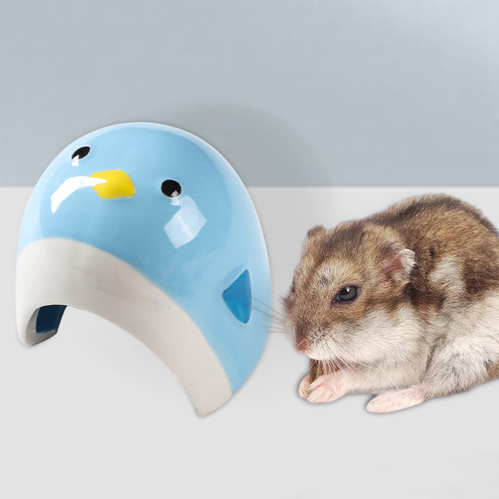 Cartoon Ceramic Hamster House Hideout Cave Small Animal Hut