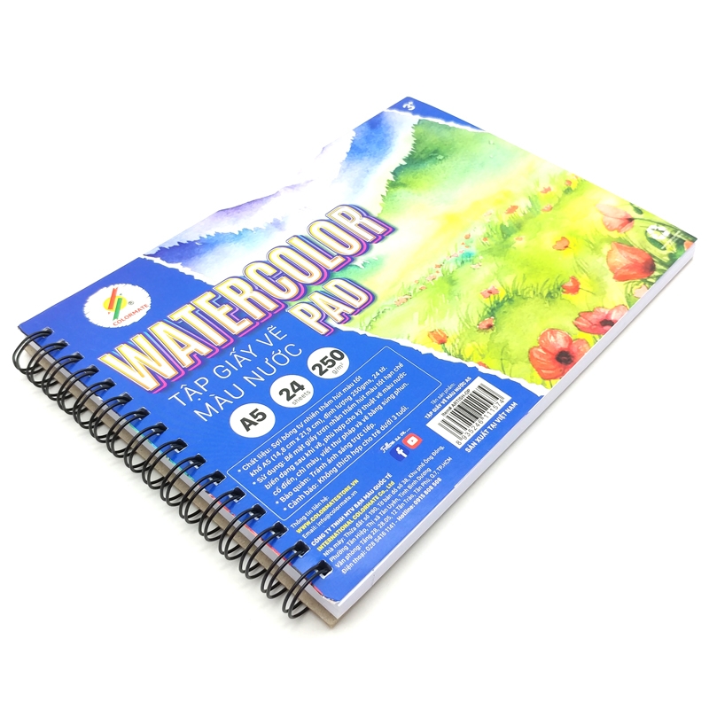 Tập Giấy Vẽ A5 Watercolor Pad Colormate ARTIST-OP (24 Tờ)