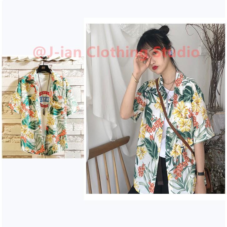 Áo Sơ Mi Nam Ngắn Tay In Hoa