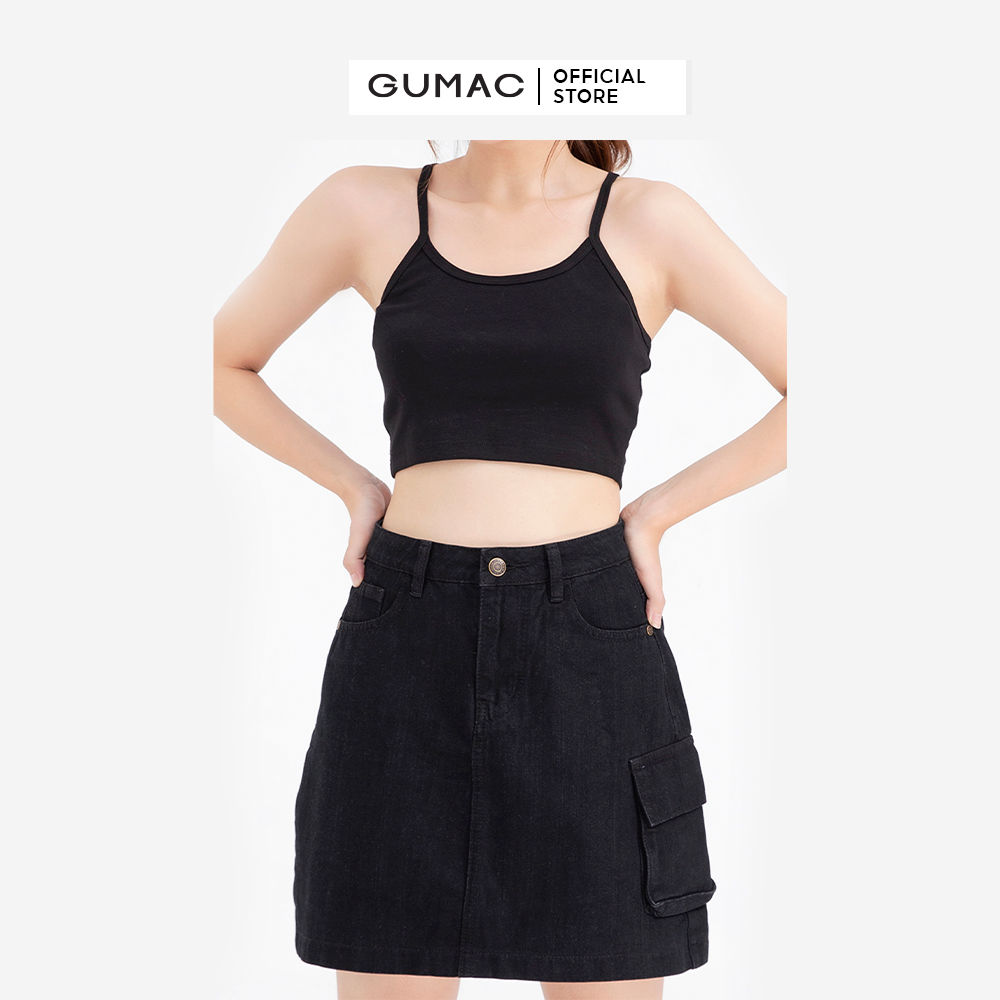 Áo crop-top 2 dây GUMAC ATB636