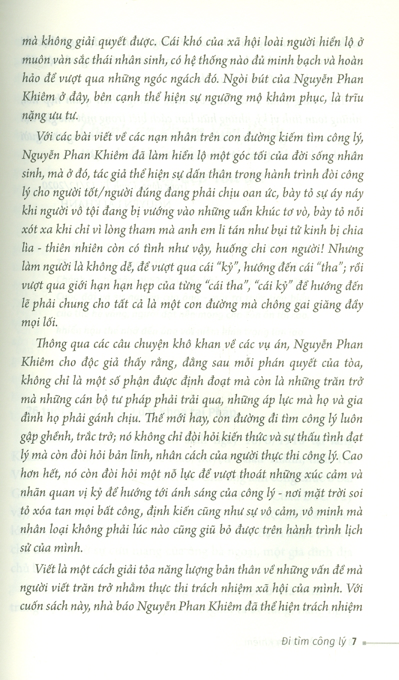 ĐI TÌM CÔNG LÝ - Nguyễn Phan Khiêm – Liên Việt – NXB Văn Học