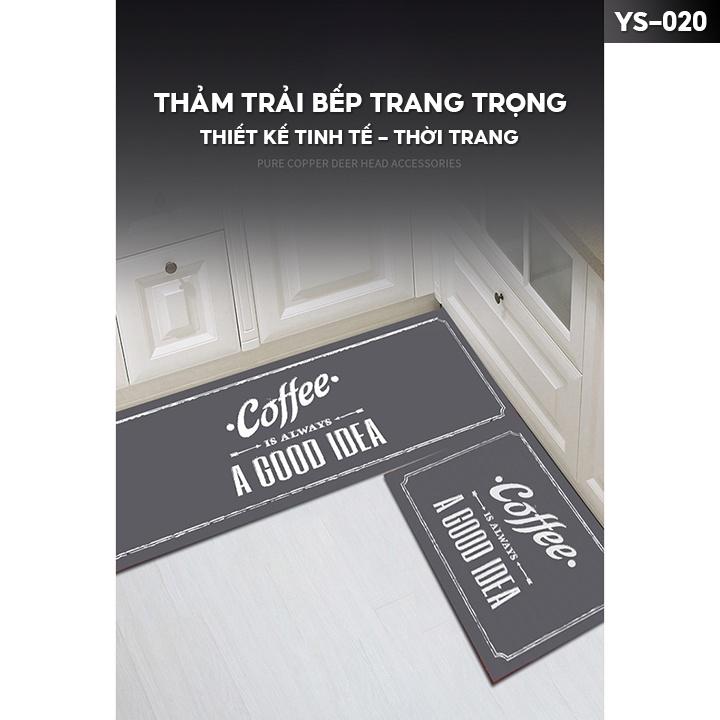 Combo 2 Chiếc Thảm Lau Chân Nhà Bếp Cặp Thảm Ngắn Dài Chống Trơn Có Nhiều Màu Kích Cỡ 40x60cm Và 40x120cm YS-020