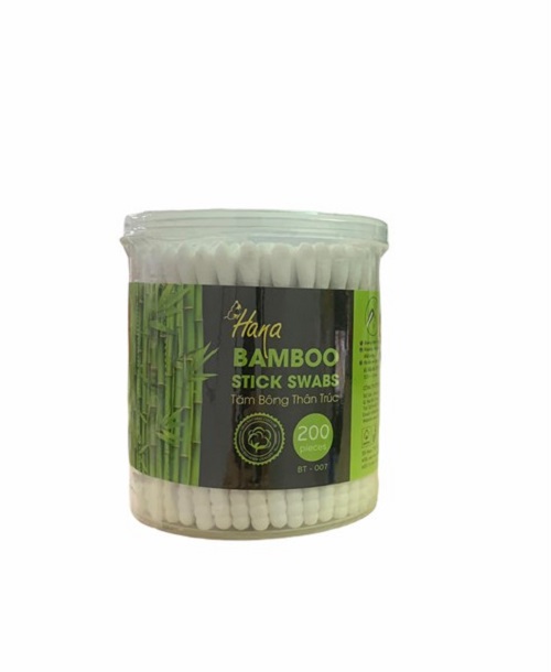 Tăm bông thân trúc Hana hộp 200 cây