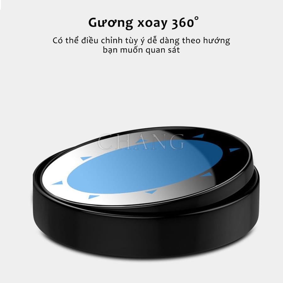 Gương Cầu Lồi Gắn Kính Hậu Ô Tô Xoay 360 Độ Xóa Điểm Mù Giúp Người Lái Căn Chỉnh Xe Tốt Hơn