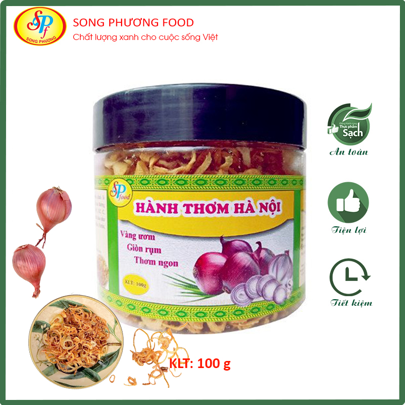 Hành thơm Hà Nội 100gr -Hàng xuất khẩu Nhật- vàng ươm, thơm ngon, giòn rụm