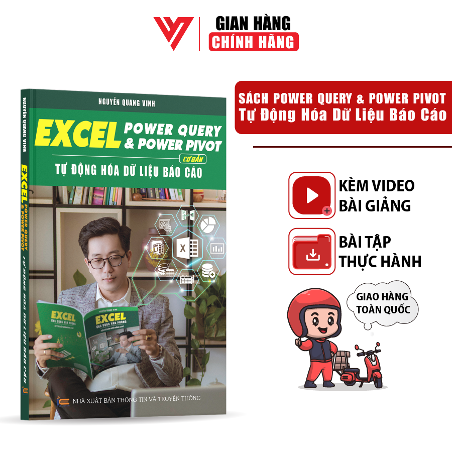 Combo 4 Sách Excel - Google Sheet - 150 TT - Power Query ĐÀO TẠO TIN HỌC Ứng Dụng Văn Phòng Kèm Video Khóa Học