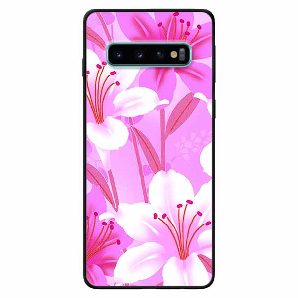 Ốp lưng dành cho Samsung S10 Plus mẫu Hoa Ly Hồng