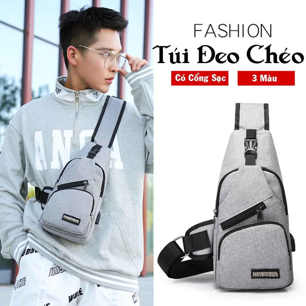 Túi đeo chéo thể thao du lịch phượt có cổng sạc tiện lợi