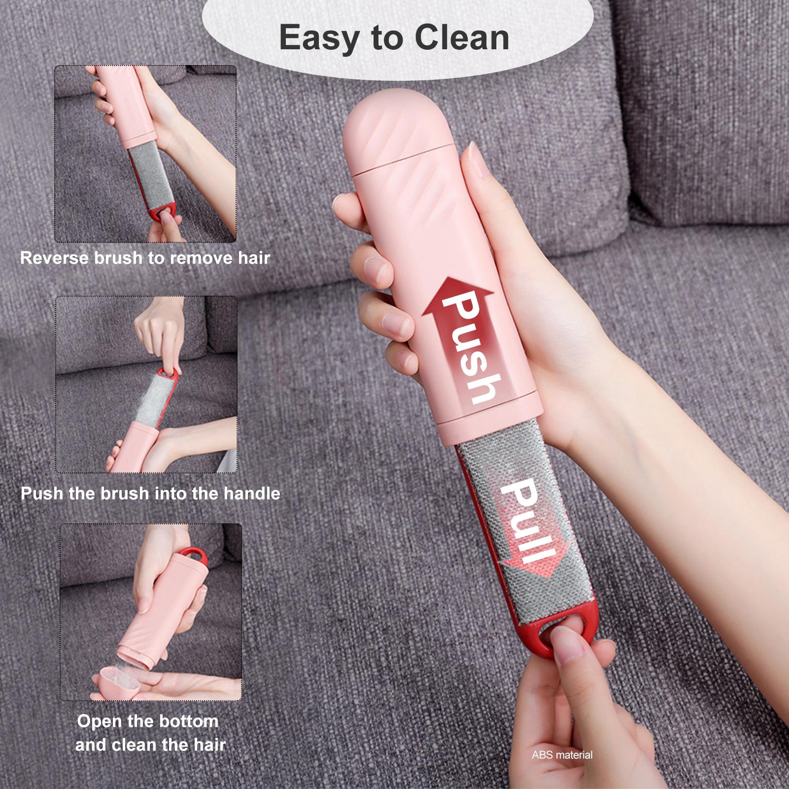 Bàn chải tẩy lông thú cưng 2 mặt, làm sạch lông trên quần áo, sofa, nhỏ gọn dễ dàng mang theo