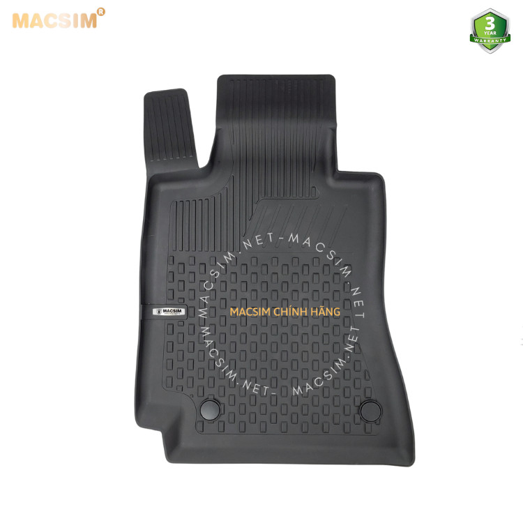 Thảm lót sàn ô tô nhựa TPE Silicon Mercedes C180/C200/C250/C300 2014-2021  Black Nhãn hiệu Macsim