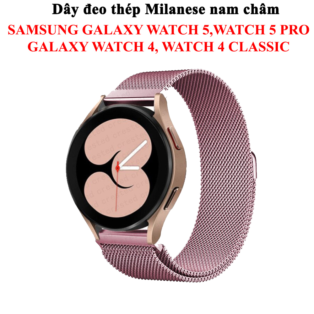 [Galaxy Watch 5,Watch 4] Dây đeo thép lưới Milanese Galaxy Watch 5, Galaxy Watch 4