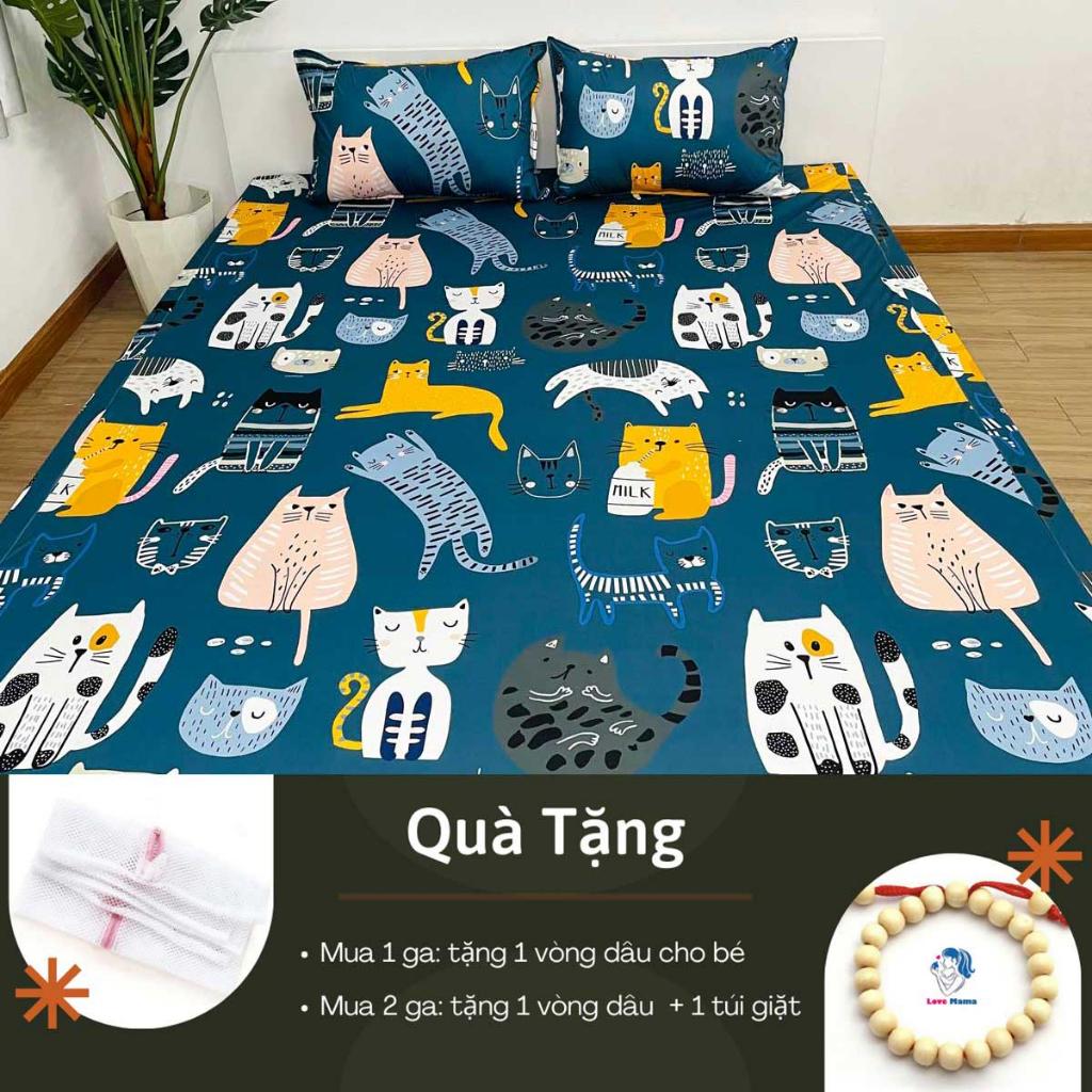 Ga chống thấm Cotton cao cấp mèo uống sữa cho bé không nóng bí sột soạt