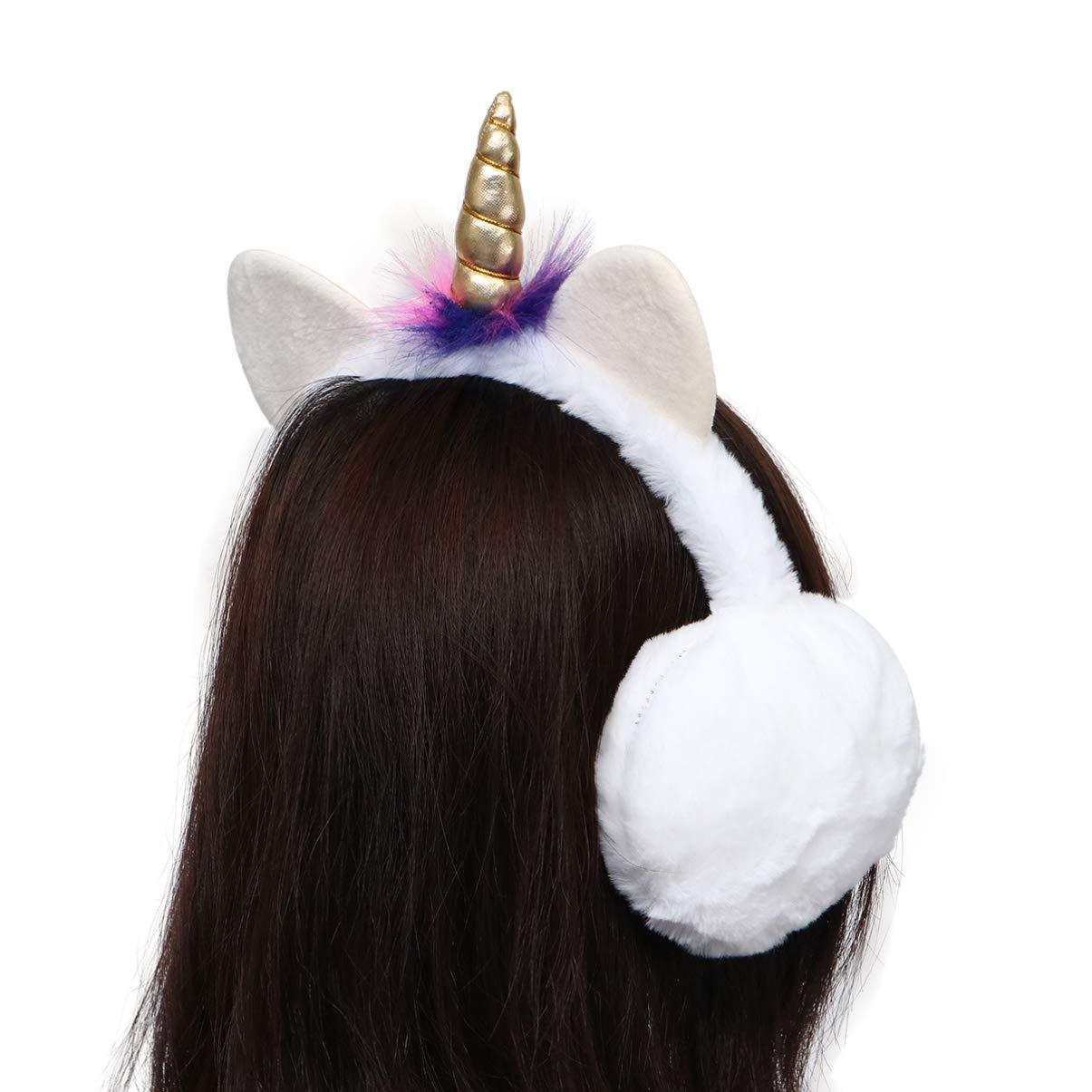 Girl bảo vệ tai cô gái kỳ lân sang trọng bảo vệ tai mũme dễ thương hoạt hình ấm tai cho các cô gái phụ nữ