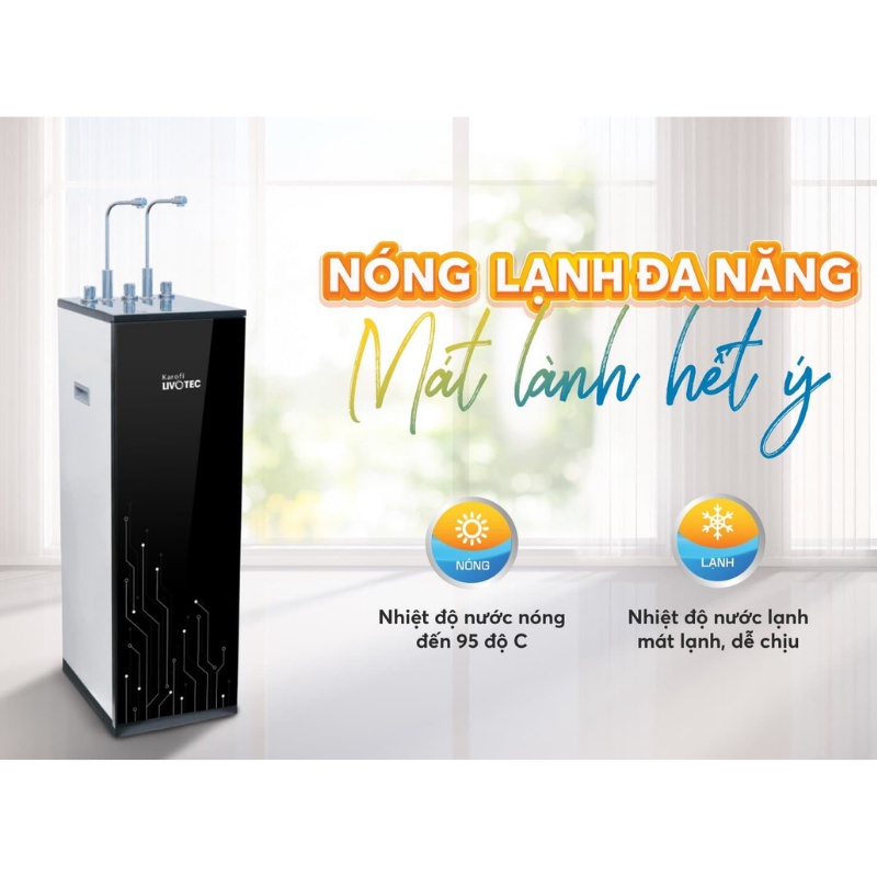 Máy Lọc Nước Nóng Lạnh Karofi Livotec 612 - 9 Lõi Lọc - Hàng Chính Hãng