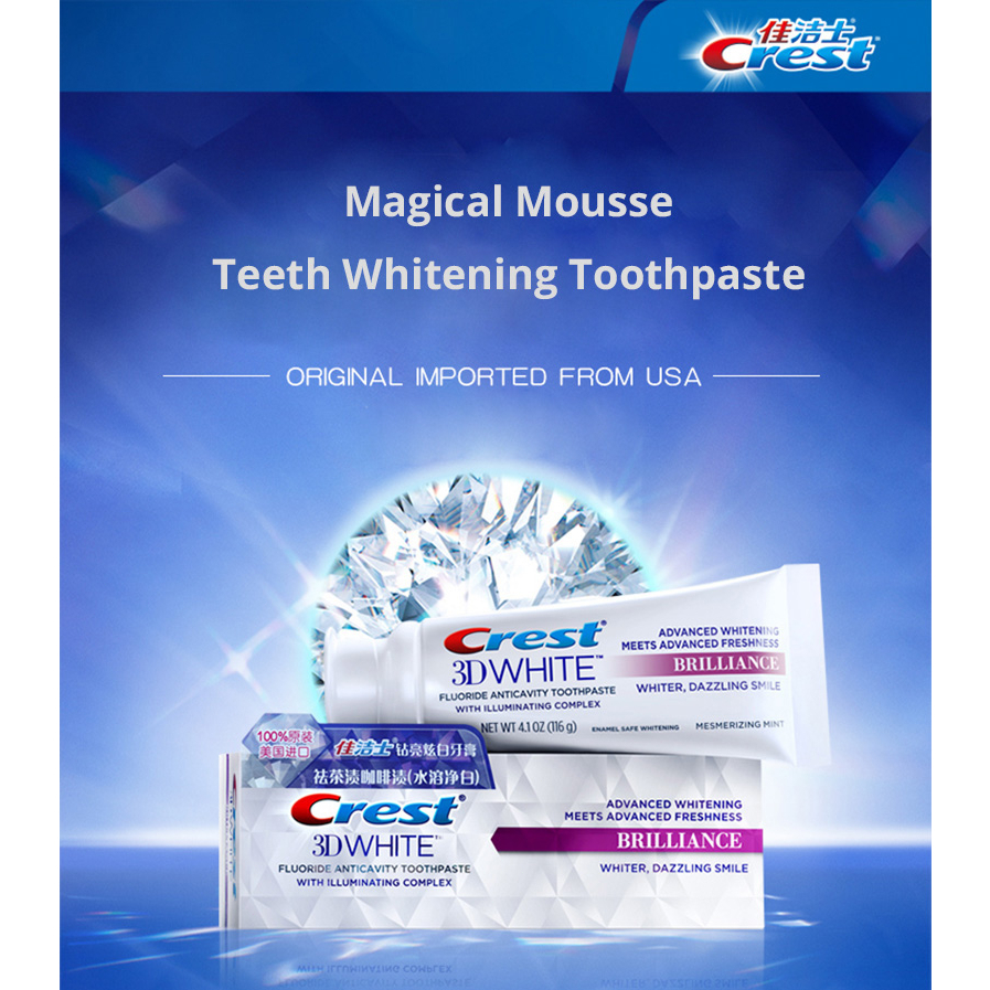 Crest Tuýp Kem Đánh Bóng Răng 3D Màu Trắng Chất Lượng Cao