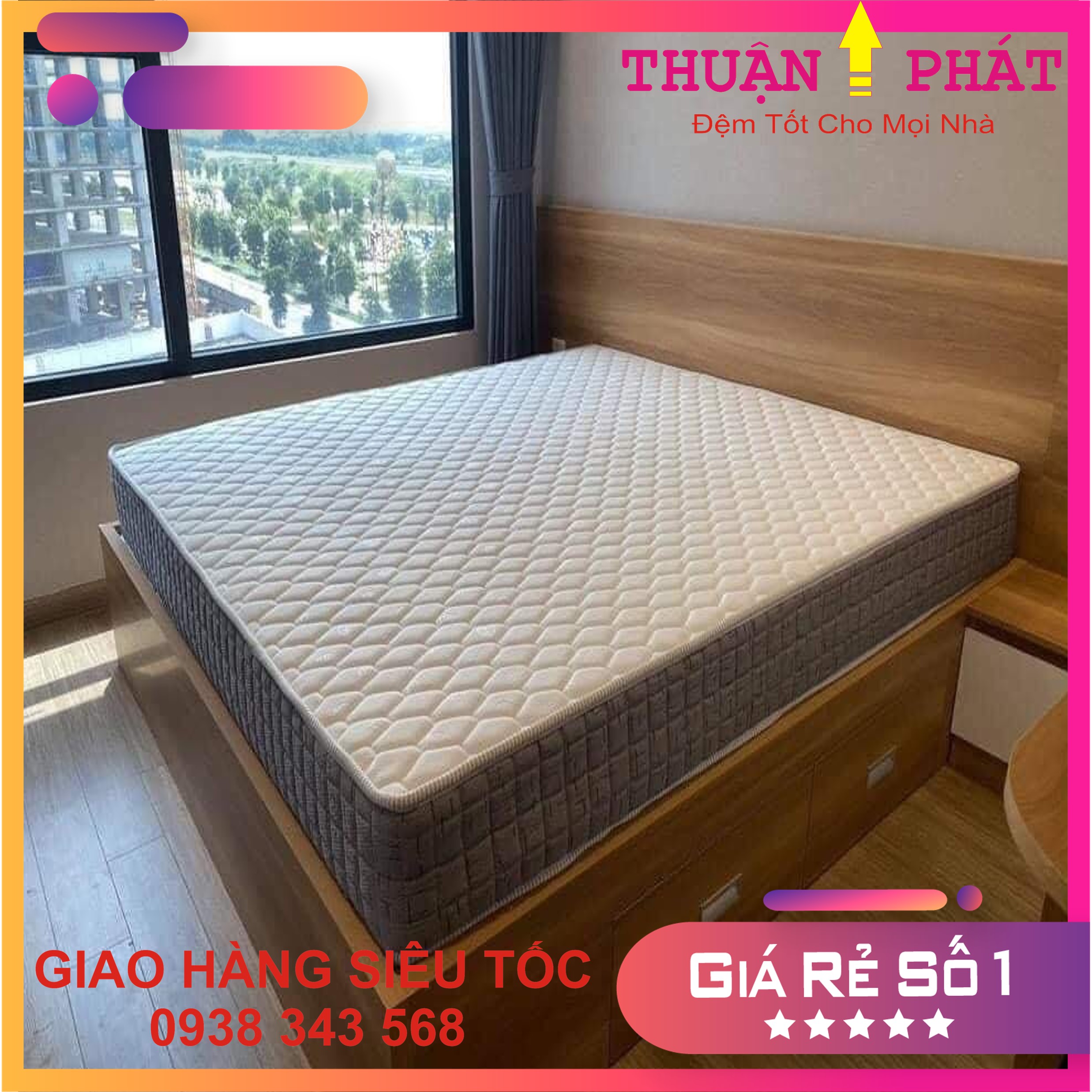 Bảo hành 7 năm - Đệm lò xo cao cấp chuẩn khách sạn hạng sang Elan - Dày 23cm