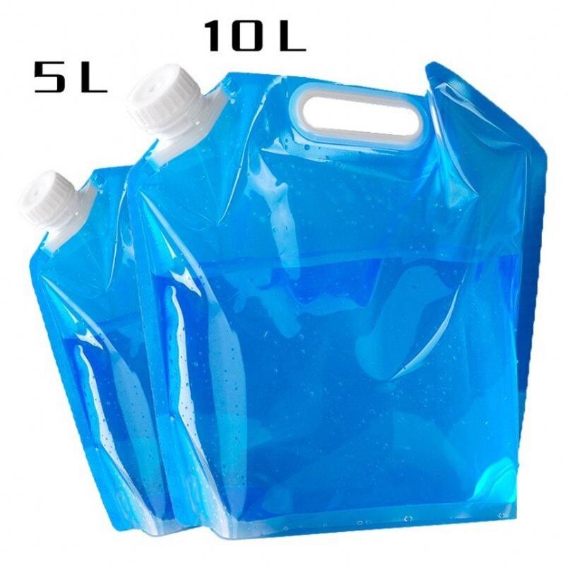 5L/10L Outdoor Camping Water Bags Foldable Folding Collapsible Drinking Camp Cooking Water Container Bag Carrier Car Water Tank