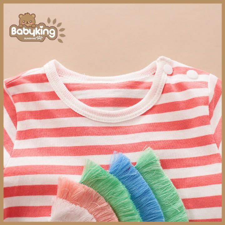 BodySuit giáng sinh noel cho bé,áo liền quần dễ thương dài tay kiểu hình nhím cho bé gái , cotton 100%,Aiueo Nhật.