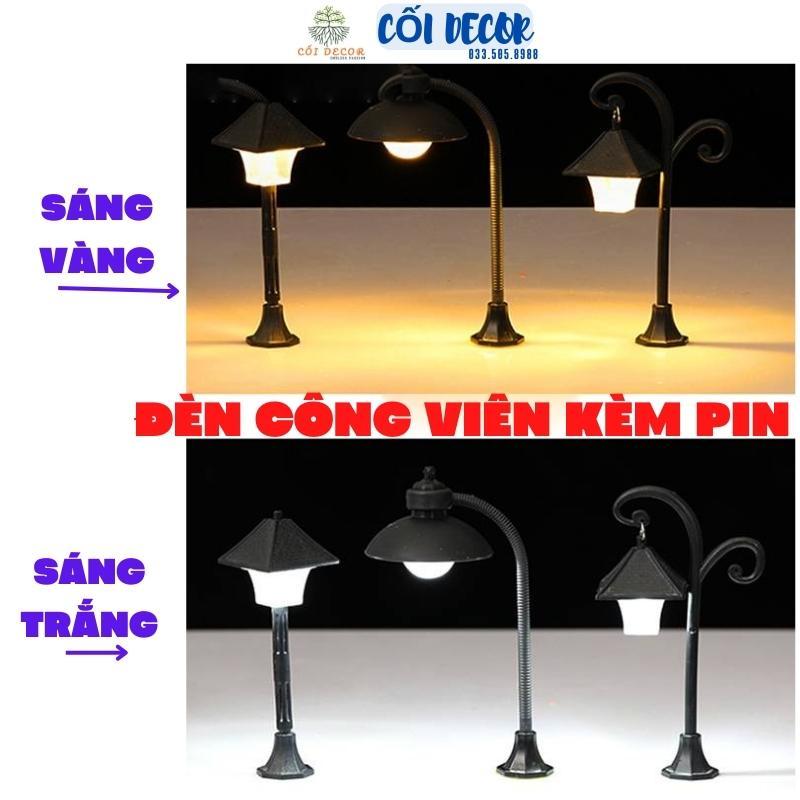 Mô hình đèn công viên trang trí vườn,bể bán cạn, terrarium, hòn non bộ, DIY bàn học, trang trí