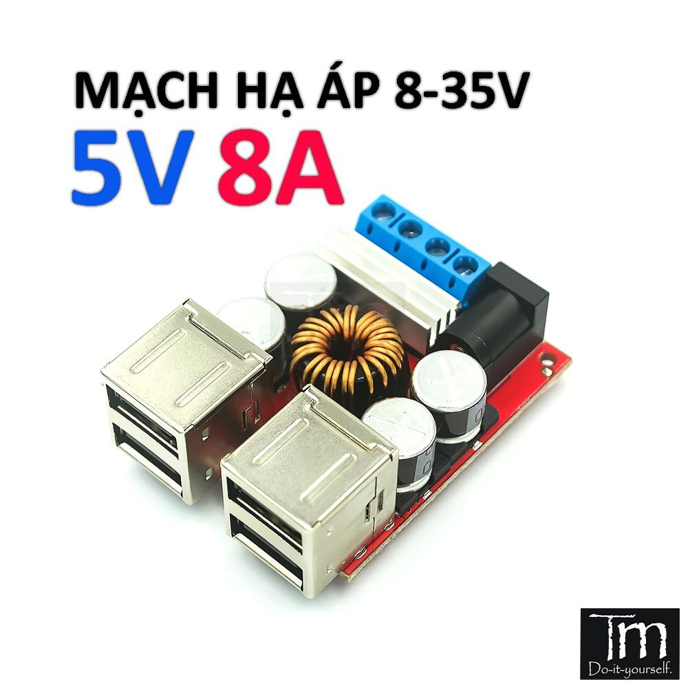 Mạch Hạ Áp 5V-8A  4*USB Đầu Vào 8-35V