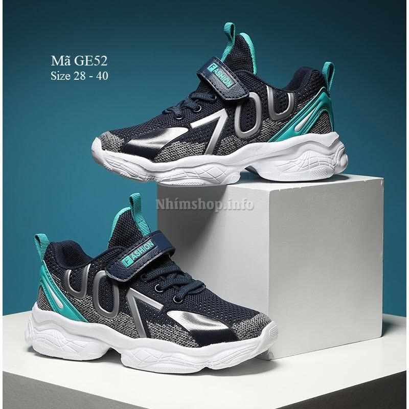 Giày thể thao - Sneaker bé trai 4 - 5 tuổi Hàn Quốc siêu nhẹ kháng khuẩn Hàng nhập cao cấp GE52 - SALE LẺ SIZE giá rẻ