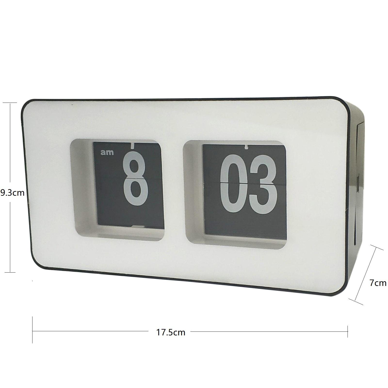 Auto Flip Clock Stylish Modern Simple Vintage Style Clock Desk Table File Down Page Clock