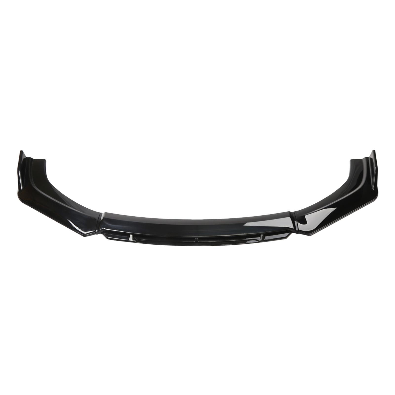 Car Front Bumper Lip Black