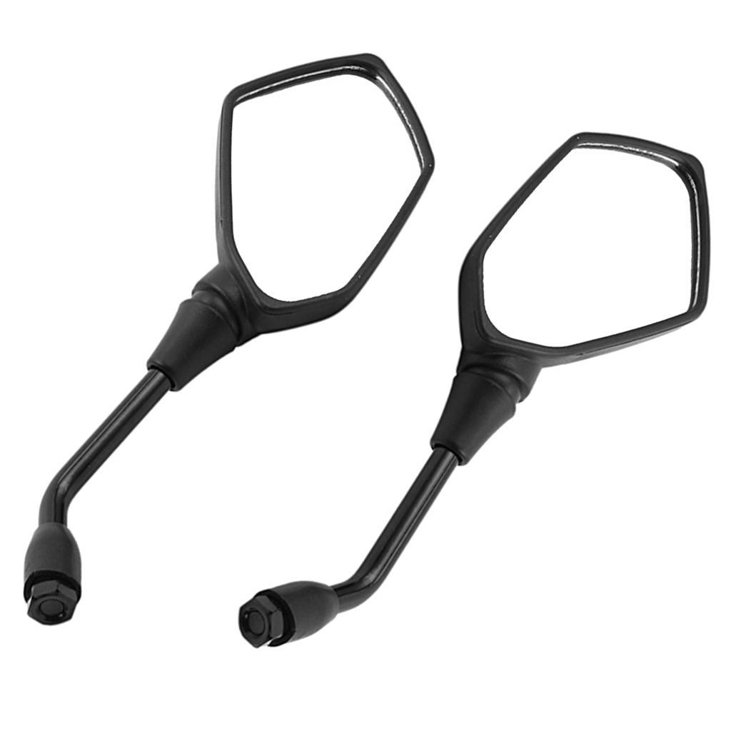 1 Pair Motorcycle Rear View Mirrors 10MM Universal Side Mirror for Scooter, ATV