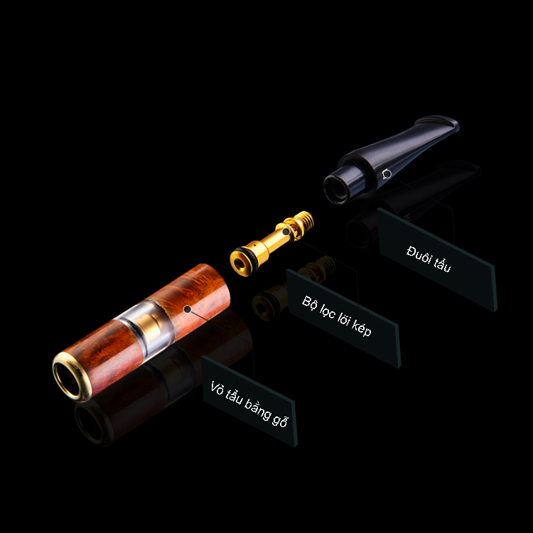 Tẩu Lọc Thuốc ZB 306 Cao Cấp Thân Gỗ