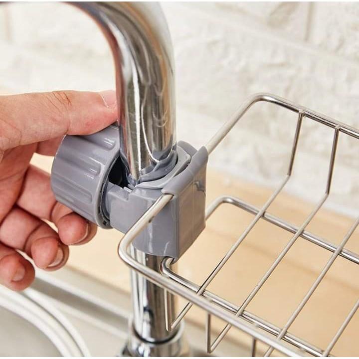 Giá inox cao cấp đựng đồ treo vòi nước rửa bát