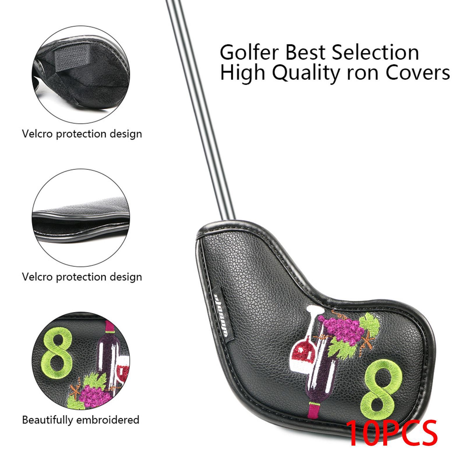 Golf Iron Head Covers Guard Wedges Protective Covers Headcovers 4,5,6,7,8,9,A,S,P,x