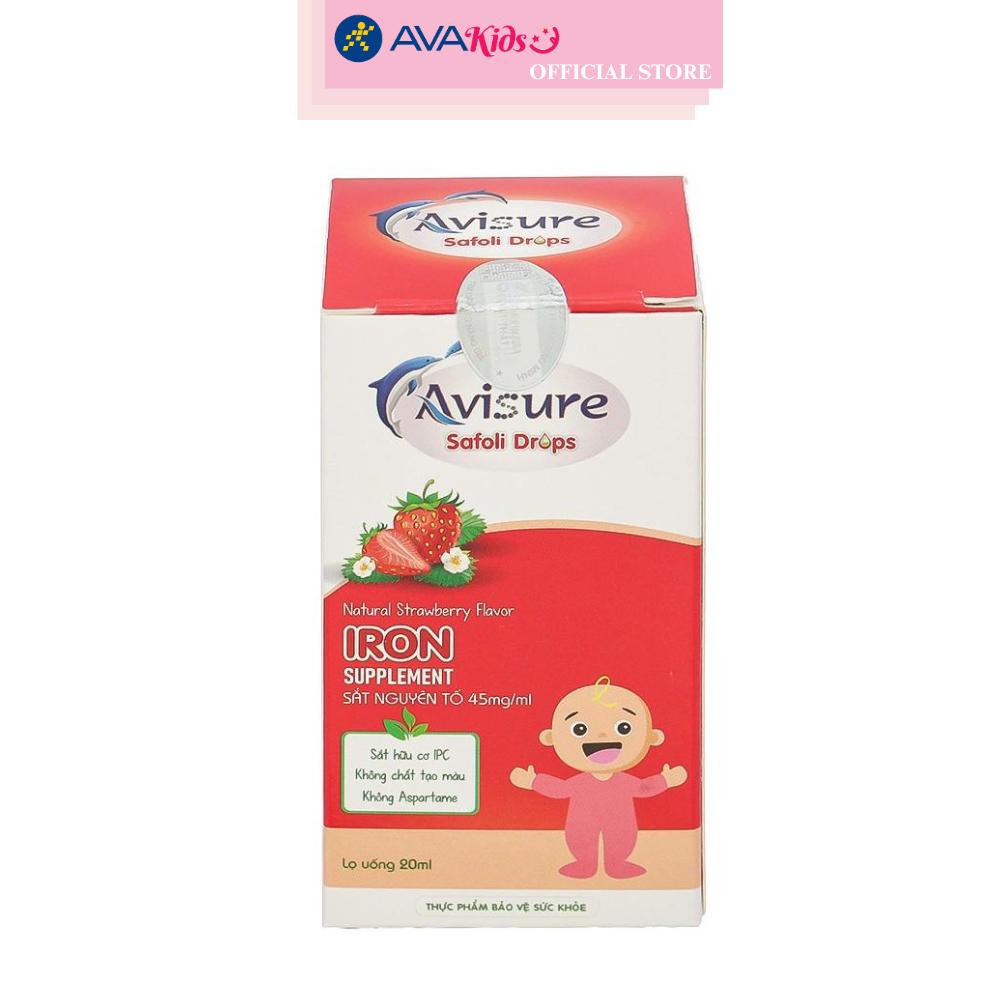 Siro Avisure Safoli bổ sung sắt, hỗ trợ tạo máu 20 ml (từ 0 tháng)