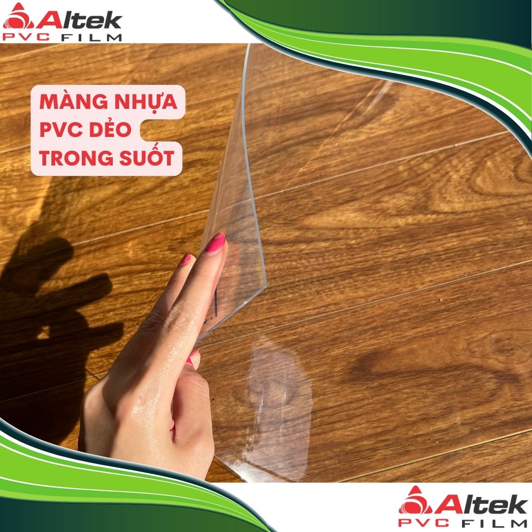 Màng nhựa PVC dẻo trong suốt, khổ lớn