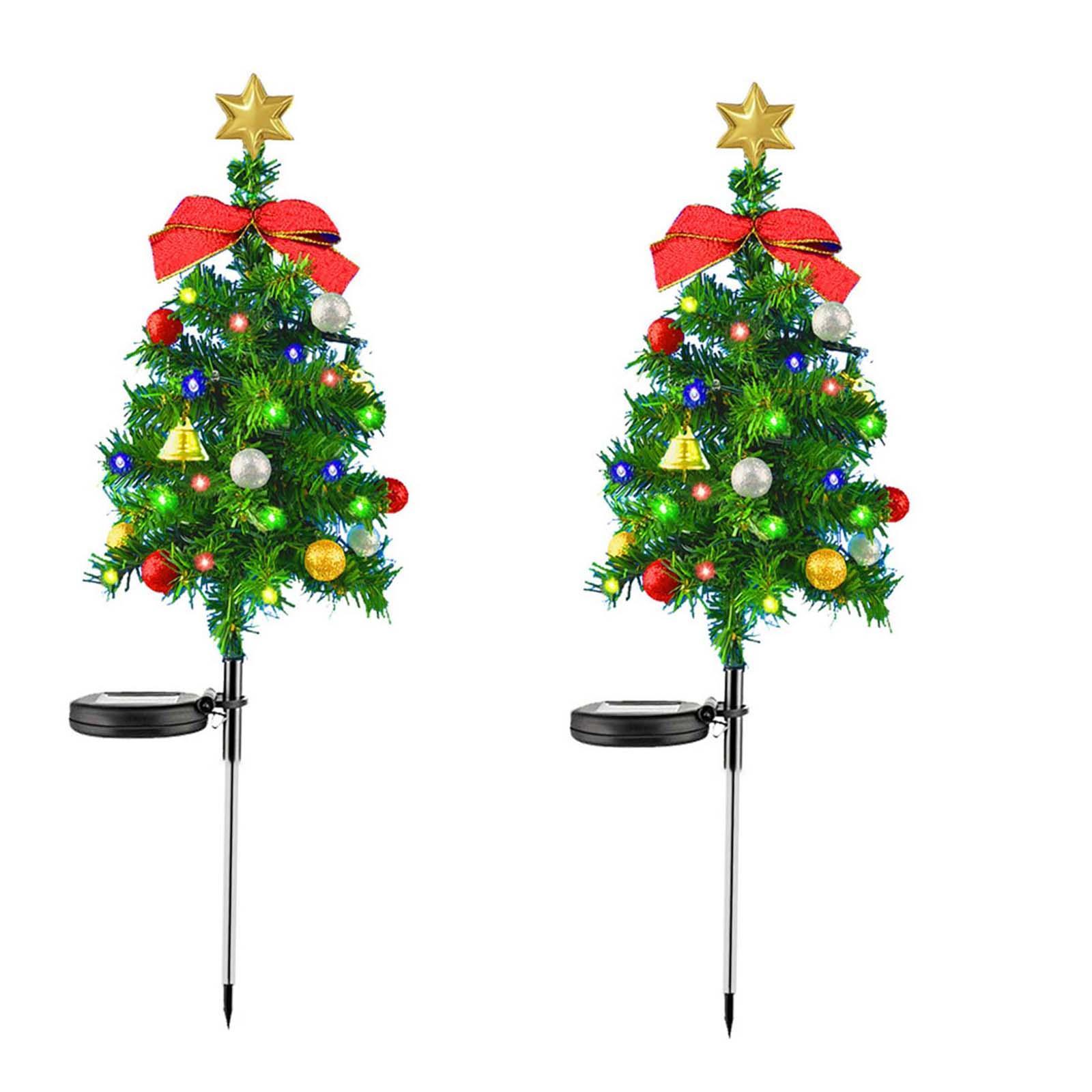 Christmas Tree Solar Light Outside Solar Pathway Lights Garden Lights for Landscape Garden Holiday Porch Patio