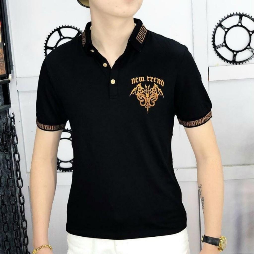Áo Thun Nam Có Cổ Phối Chữ KT02 Thời Trang Top Fashion Shop Chất Liệu Thun Thoáng Mát Thấm Hút Mồ Hôi Tốt