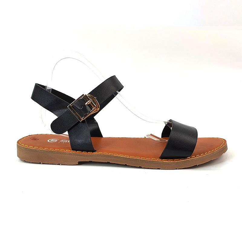 Sandal Đế Bệt Nữ Công sở Quai ngang Da mềm Chuẩn 9931