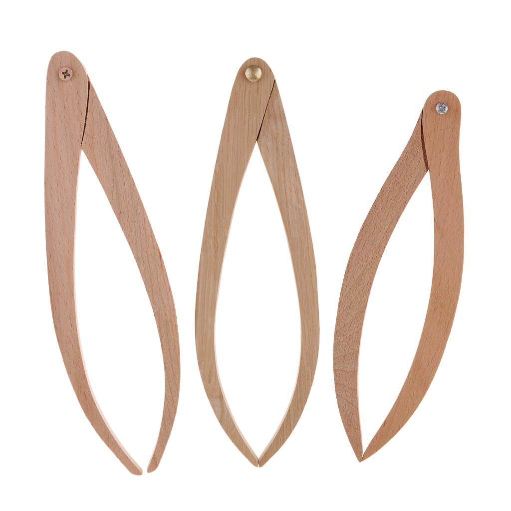 3x Wooden Caliper Distance Diameter Measuring Tool for Clay Pottery Ceramic