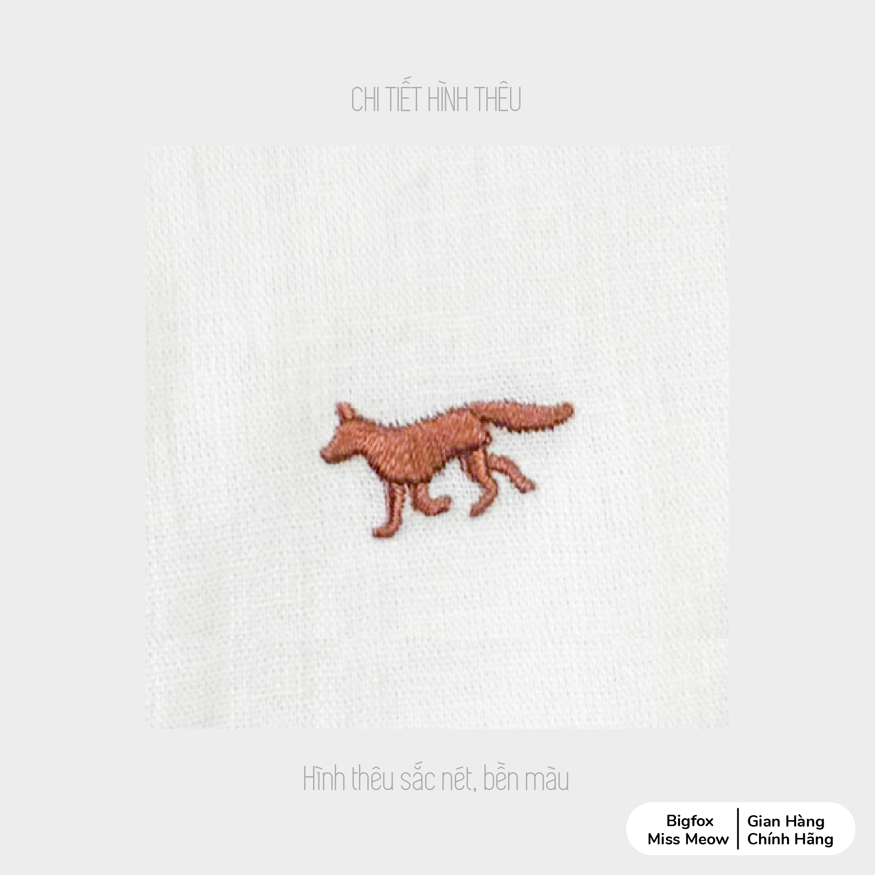 Áo sơ mi trắng cho bé trai Bigfox Miss Meow mặc đi chơi vải linen size đại trẻ em 5-15 tuổi 30kg 50kg
