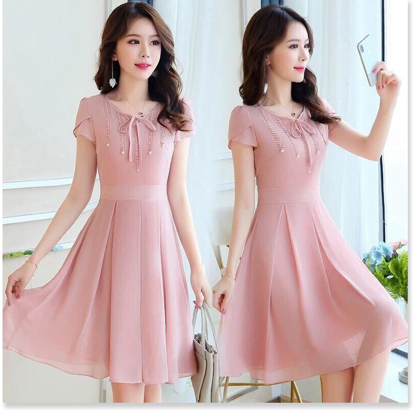 ĐẦM VOAN LỤA - KẾT NƠ CỔ