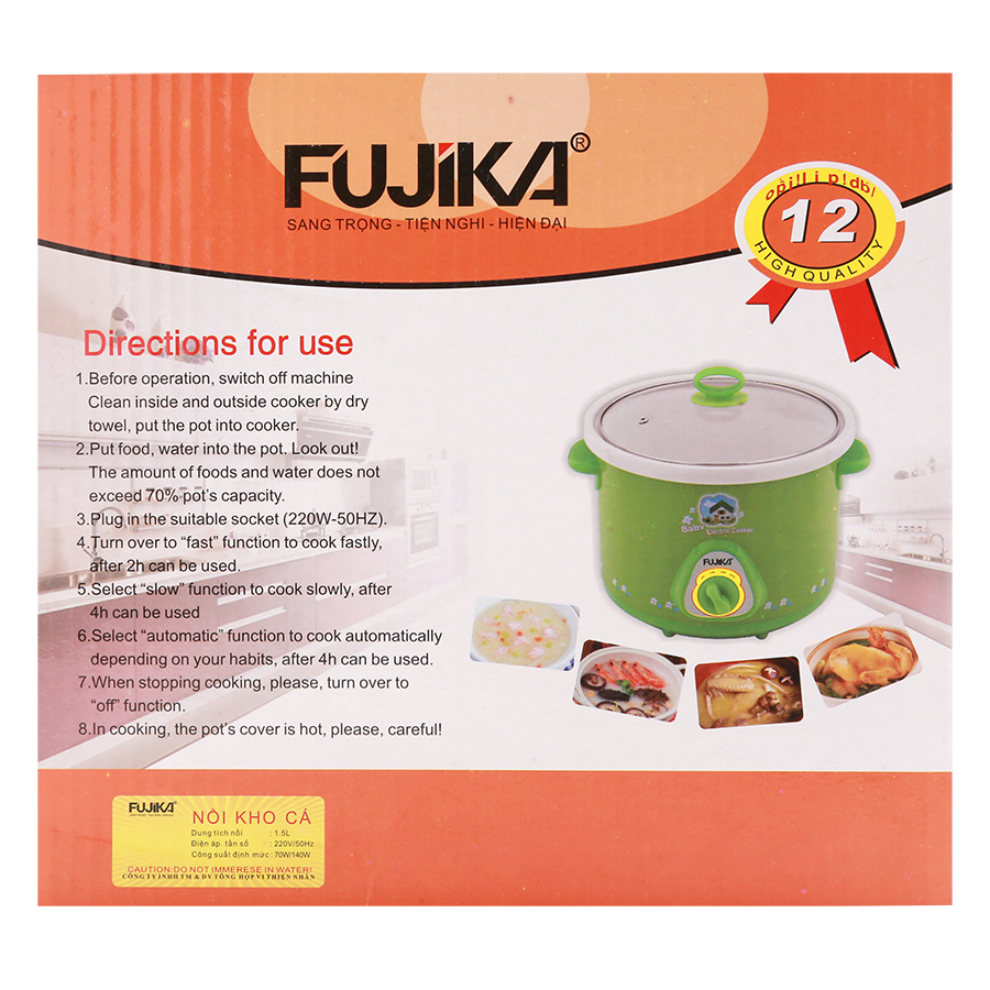 Nồi Kho Cá Fujika FJ-KC15 (1.5L) - Màu