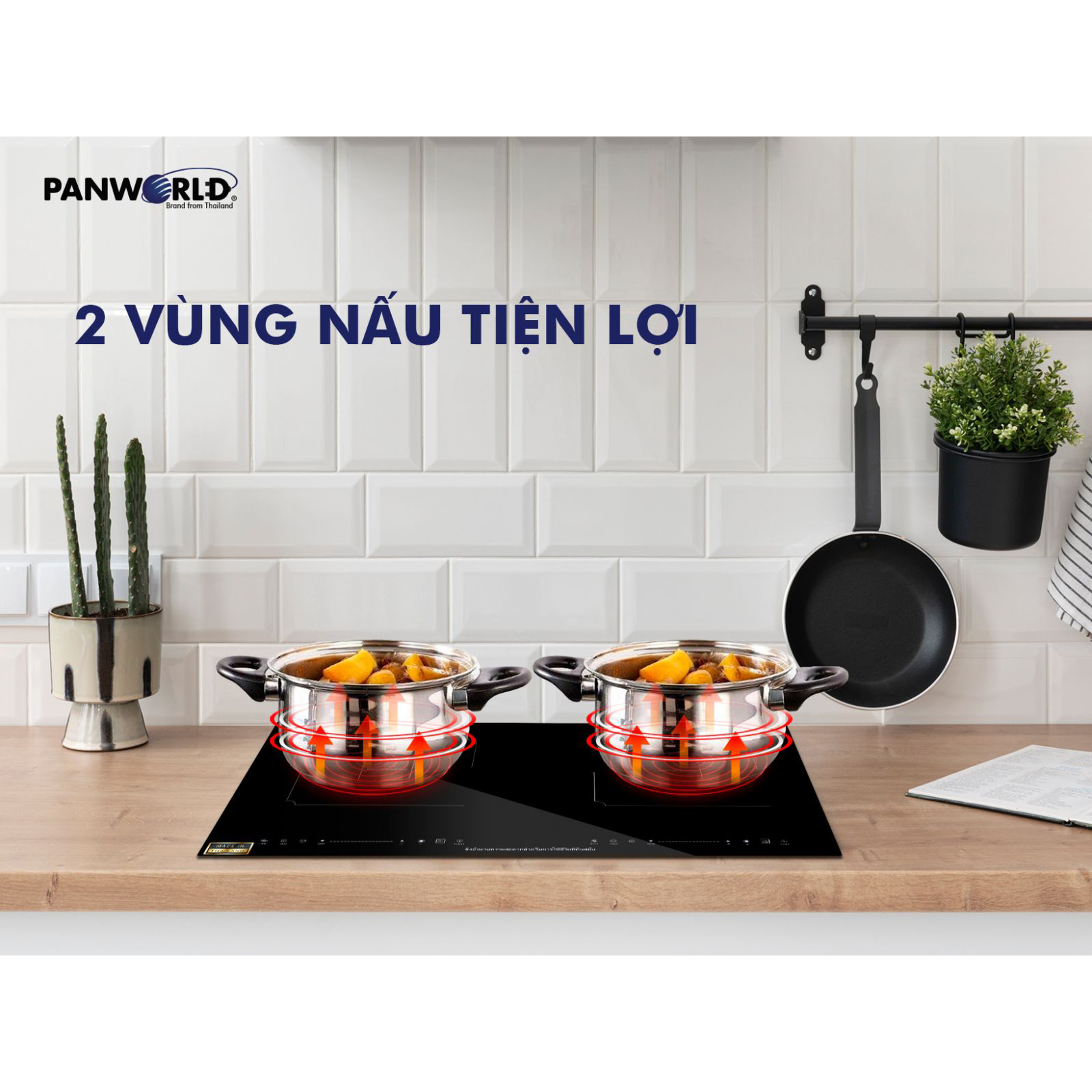 Bếp điện đôi từ cao cấp Panworld PW-1922 nhập khẩu Thái Lan - Hàng chính hãng